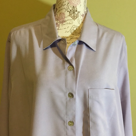 Travelsmith tunic lavender button down - Picture 2 of 4